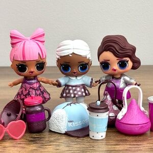 Lot of 3 LOL Surprise Loves Mini Sweets DELUXE Set Dark HERSHEYS KISSES Dolls